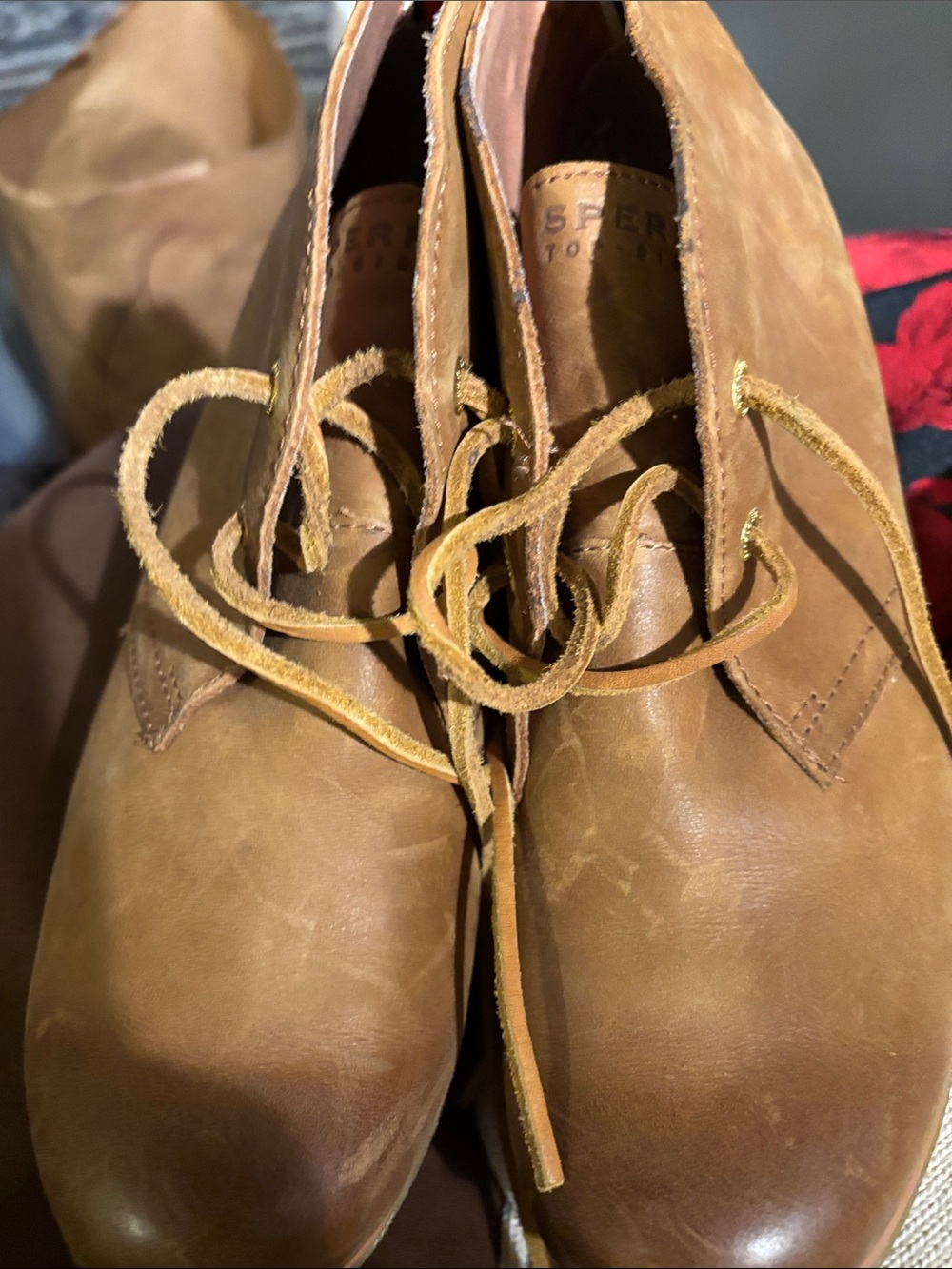 Women’s Tan Wedge Booties - Leather Heeled Ankle Boots 4” platform heels